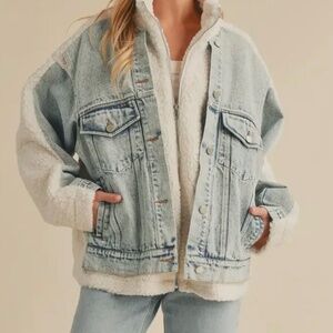 denim and sherpa jacket